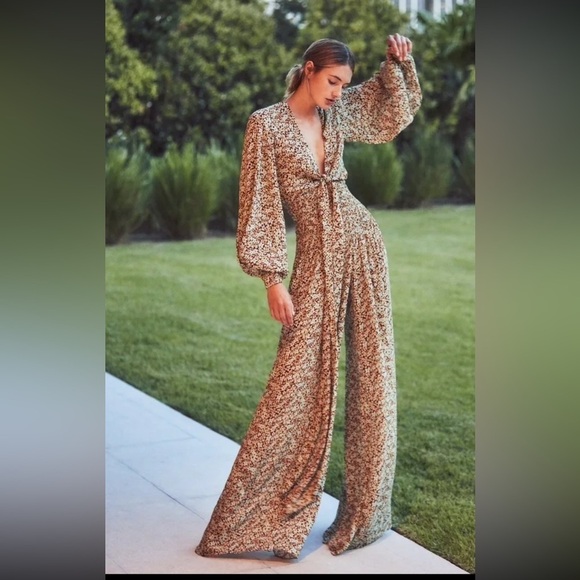 Alexis Pants - Alexis Esperanza Jumpsuit in Sienna Floral- Size Medium